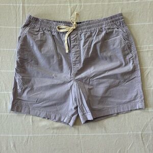 J. Crew Men's Drawstring Shorts in Light Lavender Gray